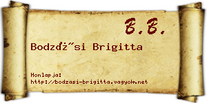 Bodzási Brigitta névjegykártya